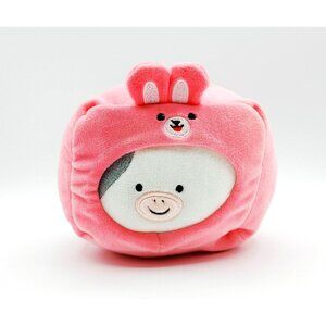 MINISO Life Soft Pink Bunny Rabbit Cow Costume Plush Stuffed Animal Toy Soft 3.9